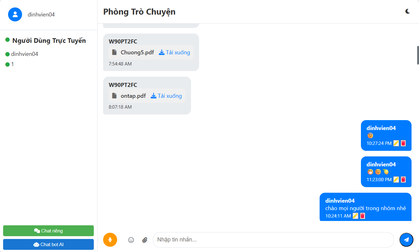 Ứng Dụng Chat Thời Gian Thực
